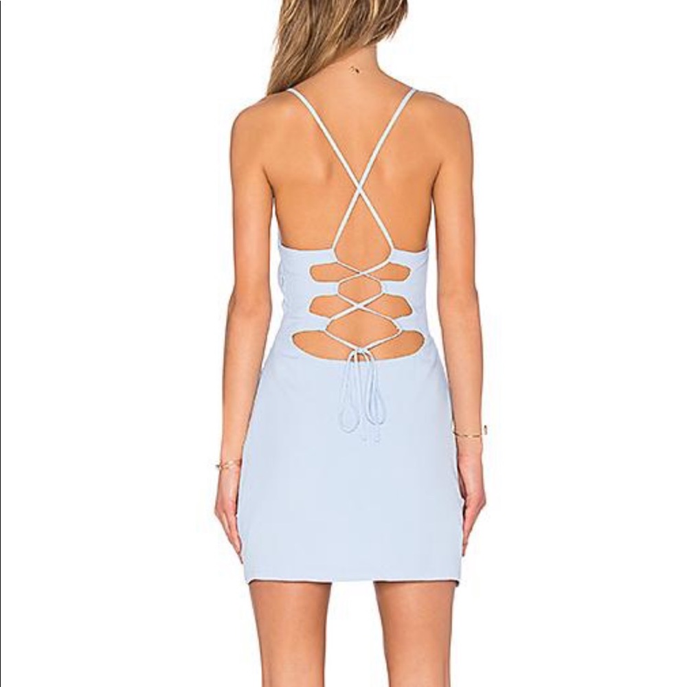 Brand new NBD light blue mini dress